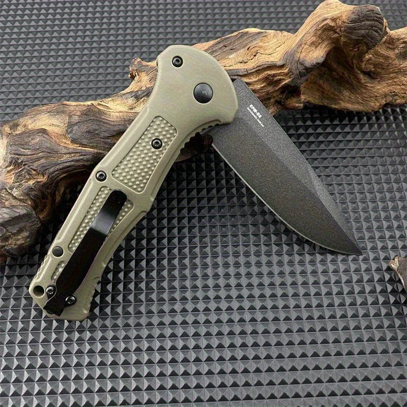 NONEDIY Folding Pocket Knife Drop Point Grivory Handle