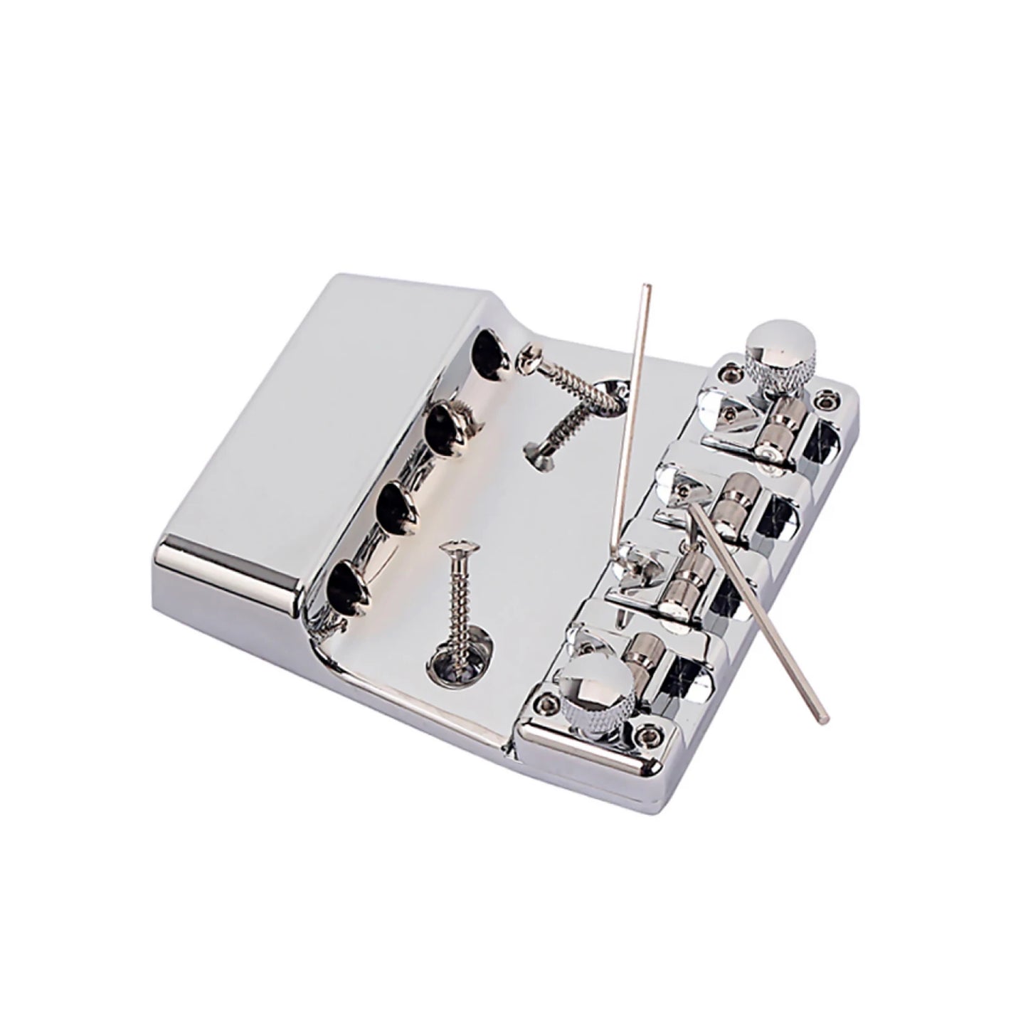 Chrome 4-String Bass Bridge Saddle For Rickenbacker Guitar