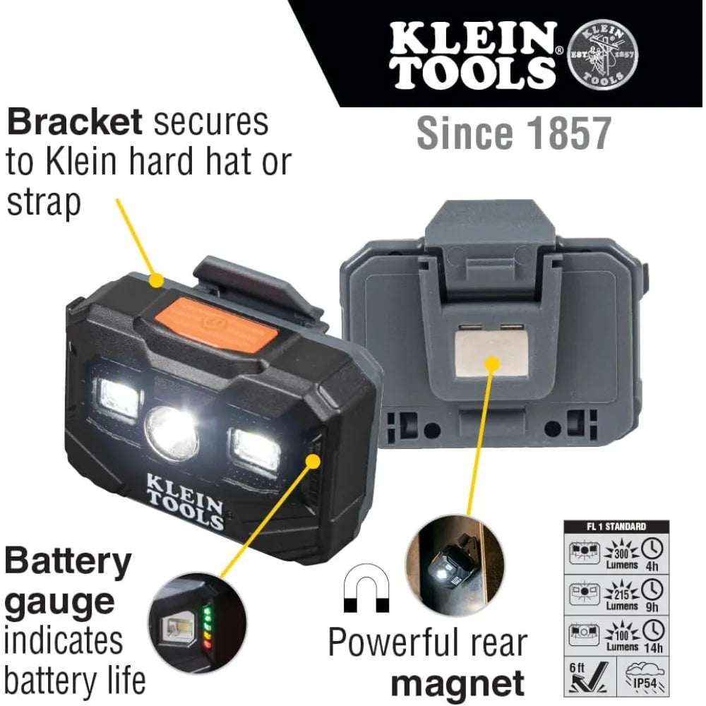 80174 (2) Rechargeable LED Headlamps with Headlamp Bracket and Fabric Strap, 300 Lumen All-Day