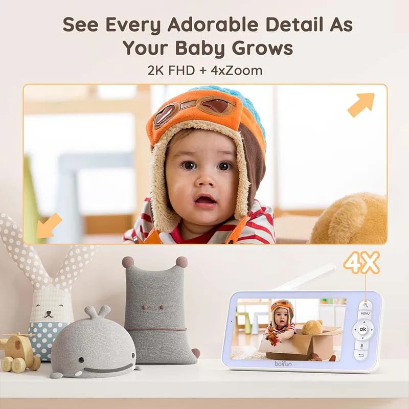 BOIFUN 2K WiFi Video Baby Monitor With Night Vision