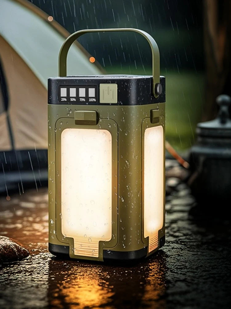 Shunmaii Solar Camping Lantern Foldable Waterproof Rechargeable LED Tent Light