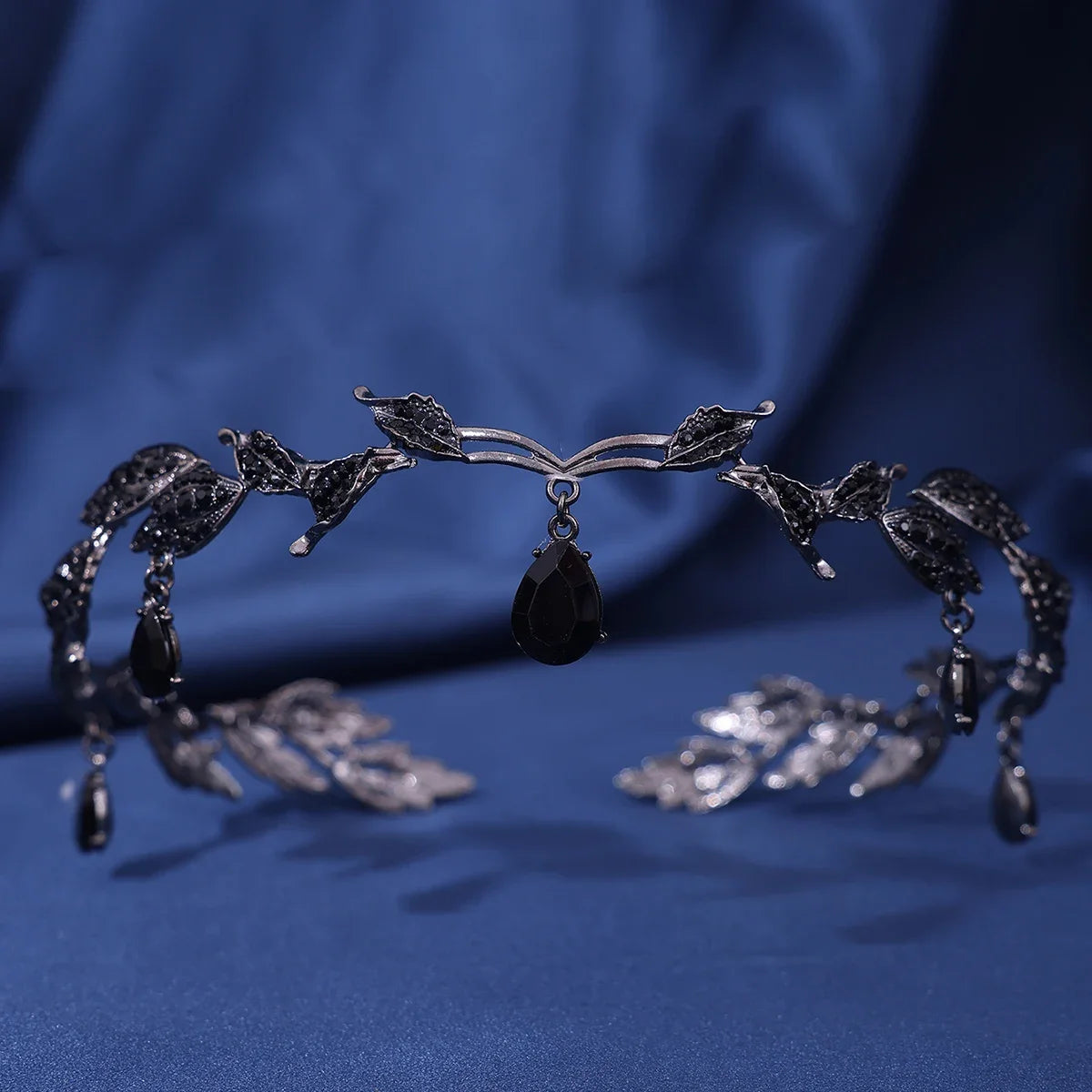 Crystal Rhinestone Waterdrop Tiara Crown Headband For Wedding