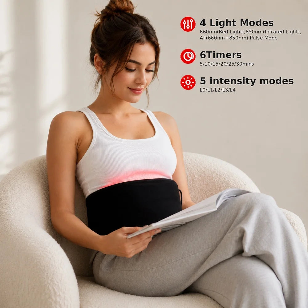 Red Light Therapy Belt For Muscle Relief And Circulation Support
