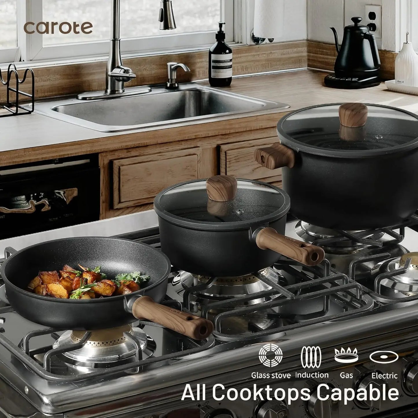 44 Piece Nonstick Titanium Cookware Set Induction Pots And Pans