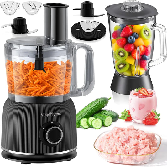 XMSJ All-In-One Food Processor And Blender Combo 700W