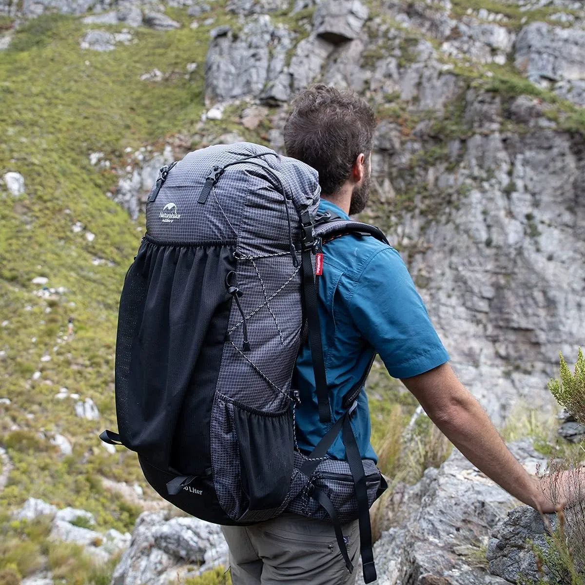Naturehike Waterproof Backpack For Hiking Climbing Travel With Rain Cover