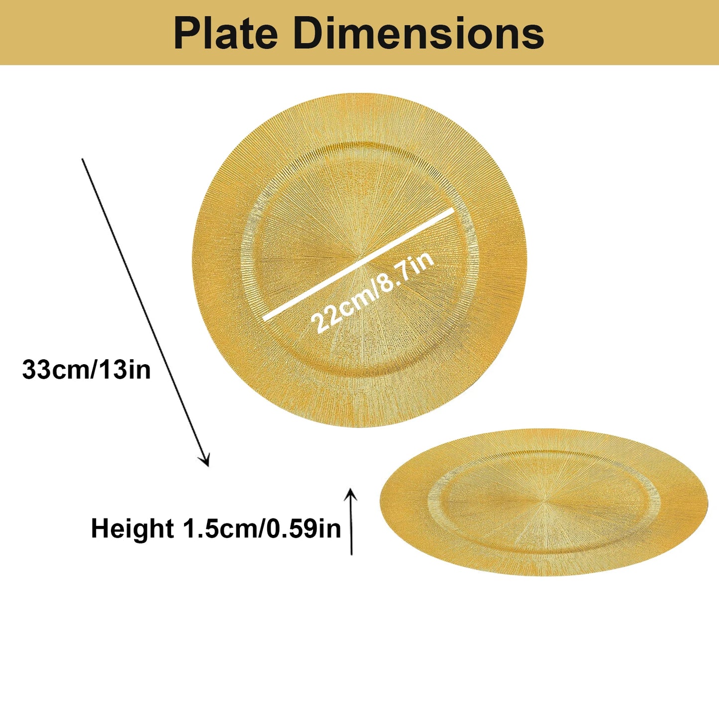 Charger Plates Set 100 Pieces for Weddings and Events