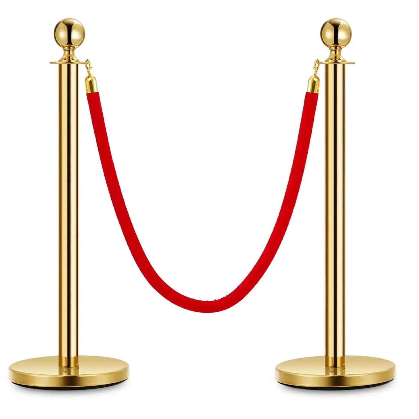 HiMISS Stanchion Posts With Velvet Ropes For VIP Queues