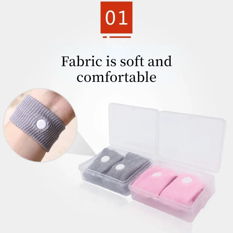 Travel Anti Nausea Wrist Bands 2 Pack For Motion Sickness Relief
