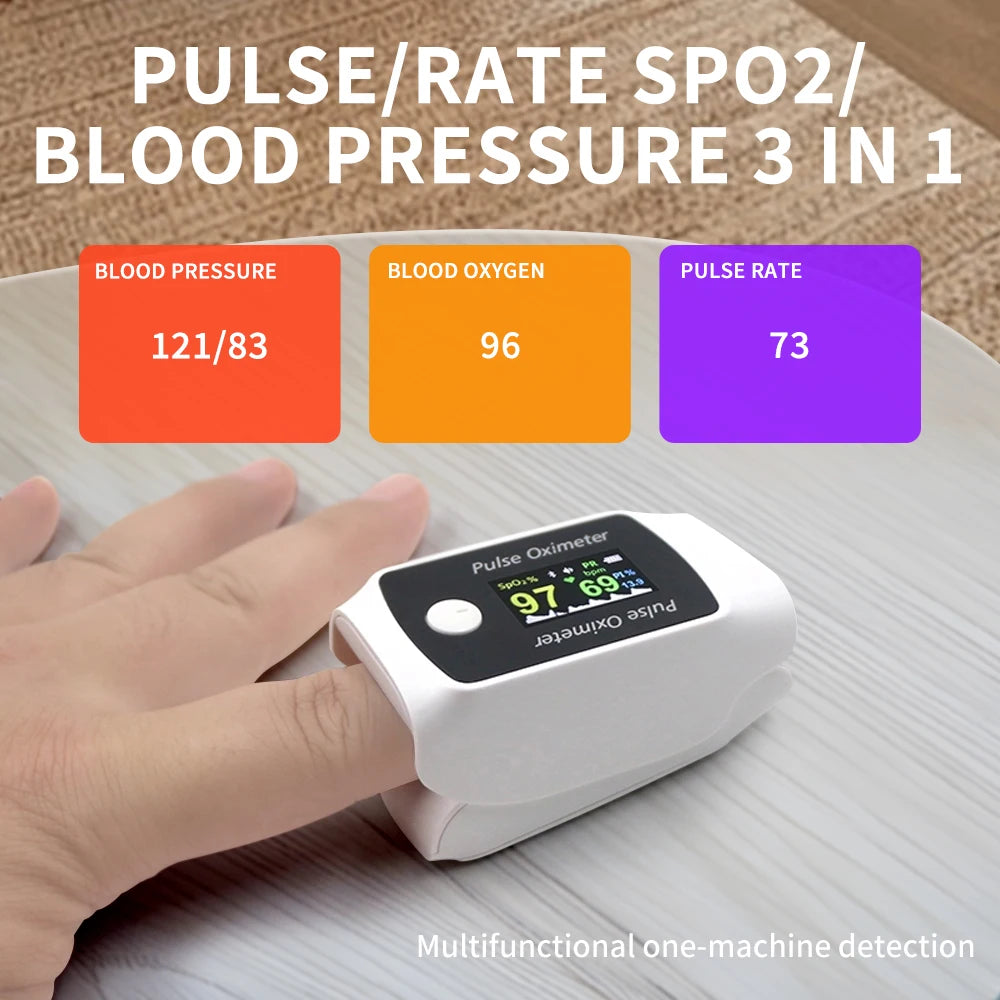 Schbit Compact Finger Blood Pressure And Oxygen Monitor Portable