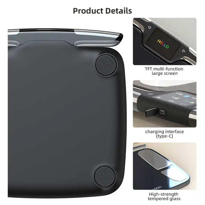 Digital 8-Electrode Bathroom Scale For Body Weight Fat BMI