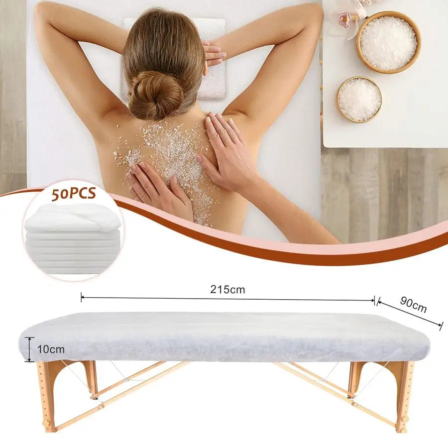 Disposable Fitted Massage Table Sheets, Elastic Massage Sheets, Breathable Spa Bed Cover,36 X 85 Inch
