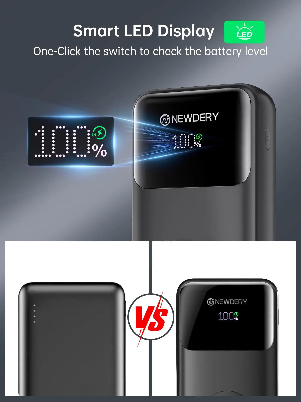 Powerbank Travel Battery Pack 20000mAh Portable Charger for All iWatch, iPhones,Samsung Power Bank Built-in Cables Fast Charging