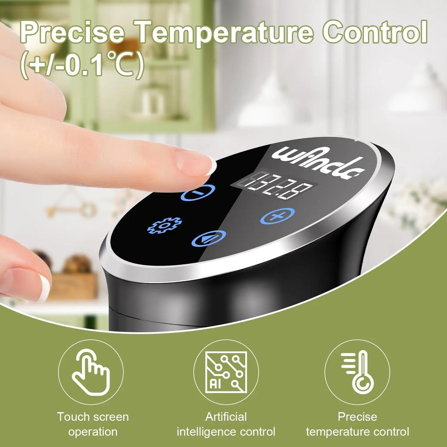 Sous Vide, 1100W Immersion Circulator, IPX7 Sous Vide Cooker, Small Space-Saving Design, Sous Vide Machines with Accurate