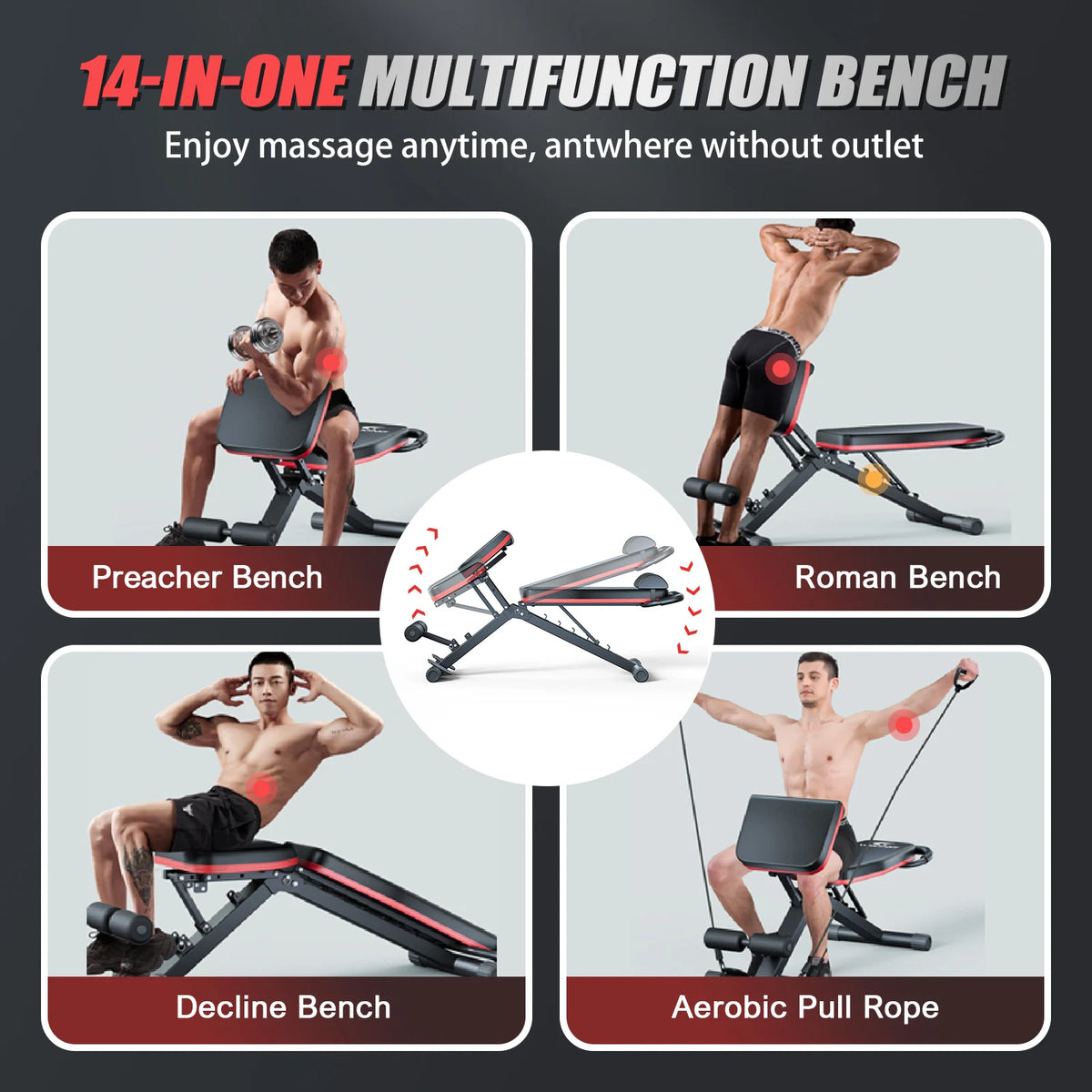 Adjustable Foldable Dumbbell Bench For Home Weight Training