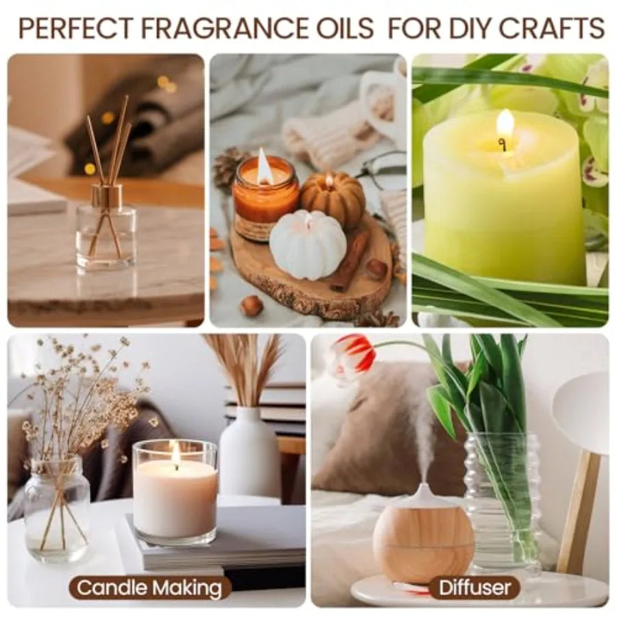 26 Pcs Essential Oils Set 10ml Fragrance Oil Aromatherapy Kit for Diffuser Humidifier Aromatherapy-Oils for Candle Making