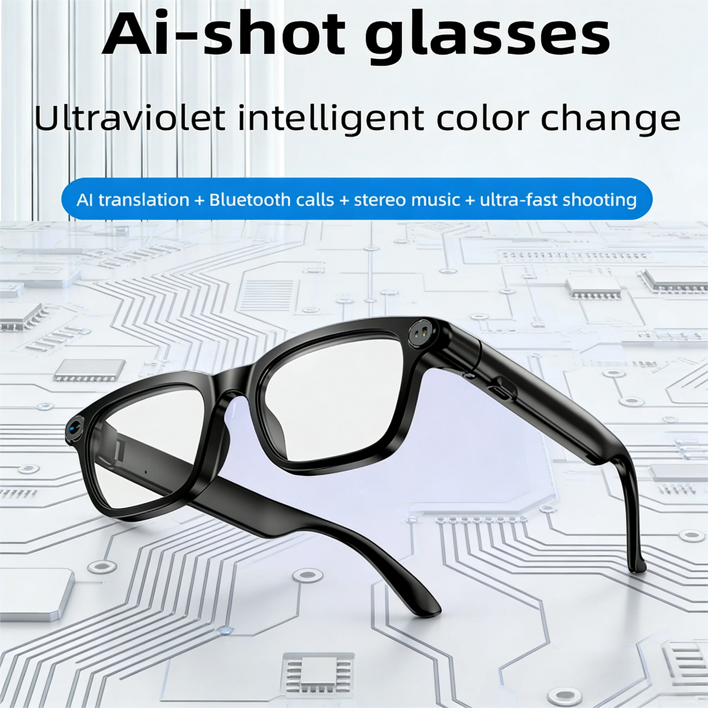 Giinova 800W Smart Video Glasses With Camera 1080P HD