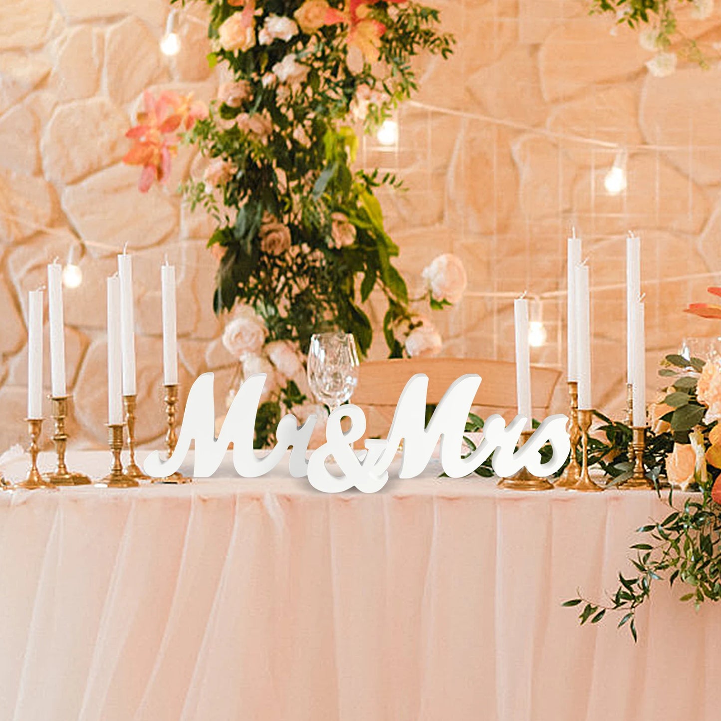 TWISTER.CK Mr And Mrs Wooden Sign Wedding Decor Bride Groom