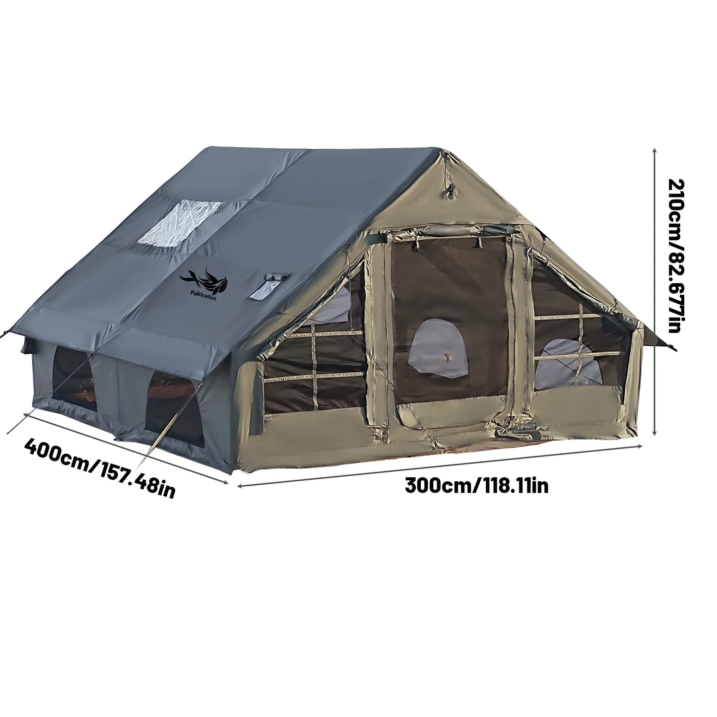 Pakicetus Inflatable Camping Tent Quick Setup for Groups