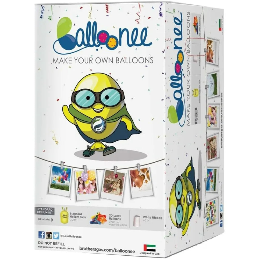 Balloonee Standard Disposable Helium Tank Kit For Balloons