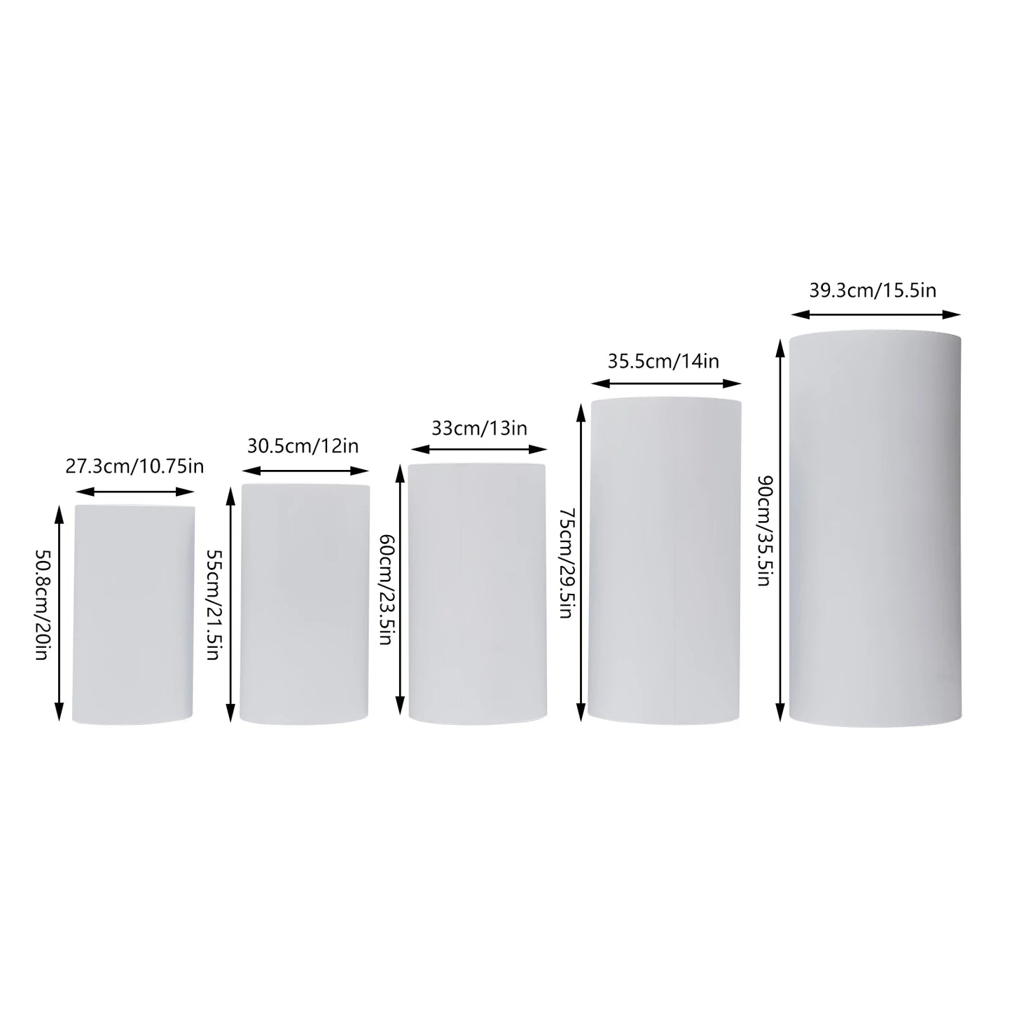 Zhejiang Electronic Round Cylinder Pedestal Stand Set for Cake Display