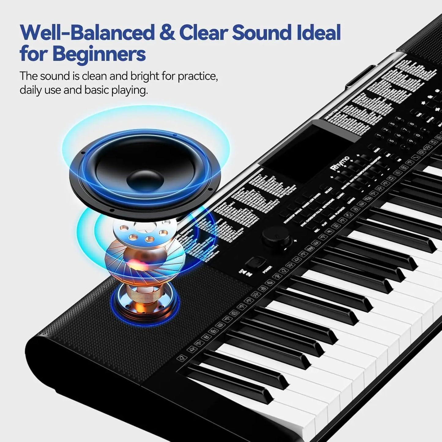 Electric Piano Keyboard Kit With LCD Display and Accessories