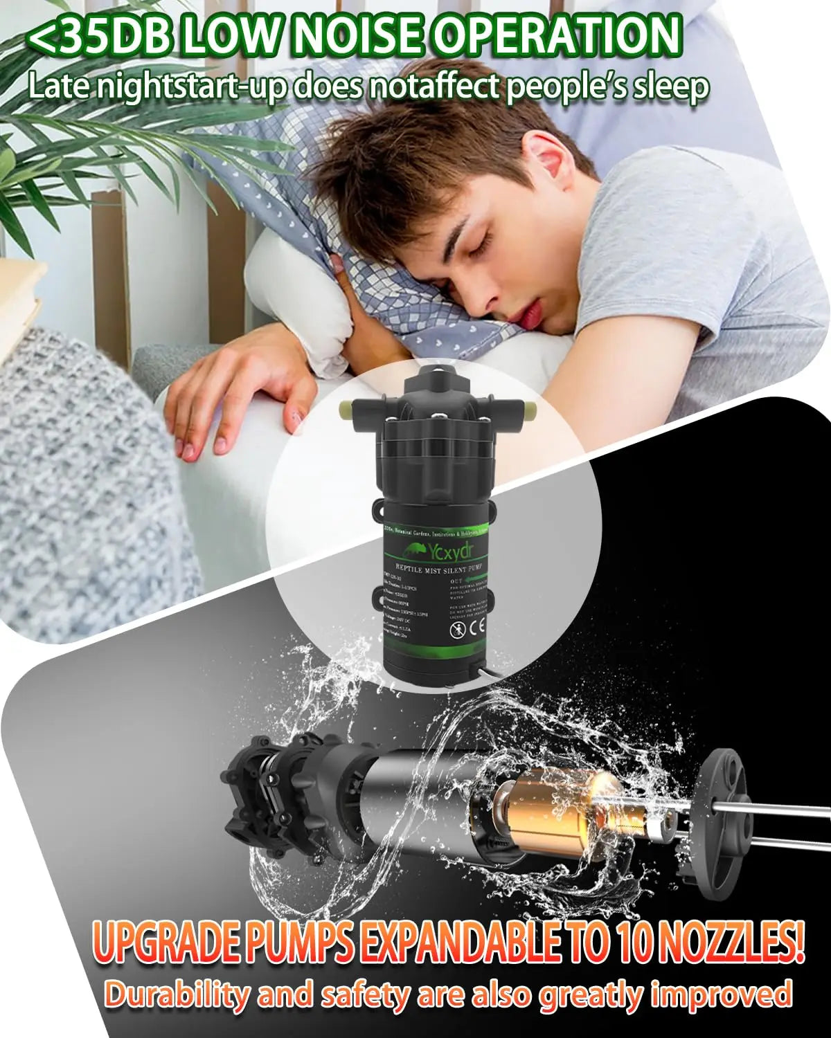 Reptile Fogger Silent Pump Misting Spray System Kit