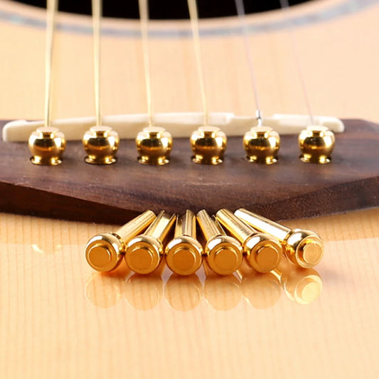 Brass Guitar Bridge Pins Set For Acoustic And Electric Guitars