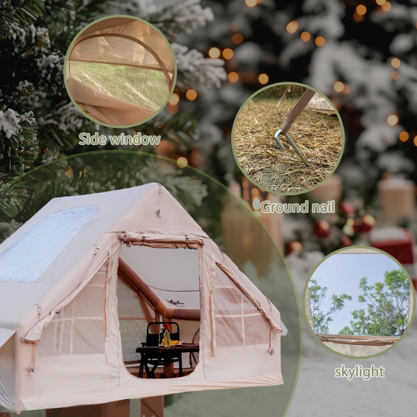 Pakicetus Inflatable Camping Tent Quick Setup for Groups