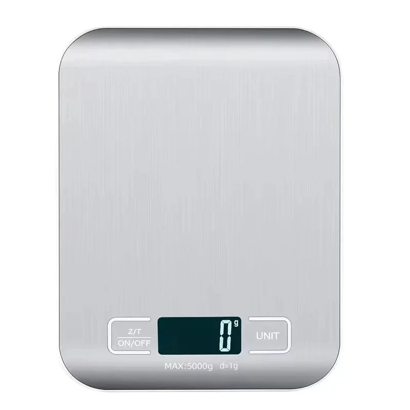 Digital Kitchen Scale With LED Display 5kg Capacity Stainless Steel