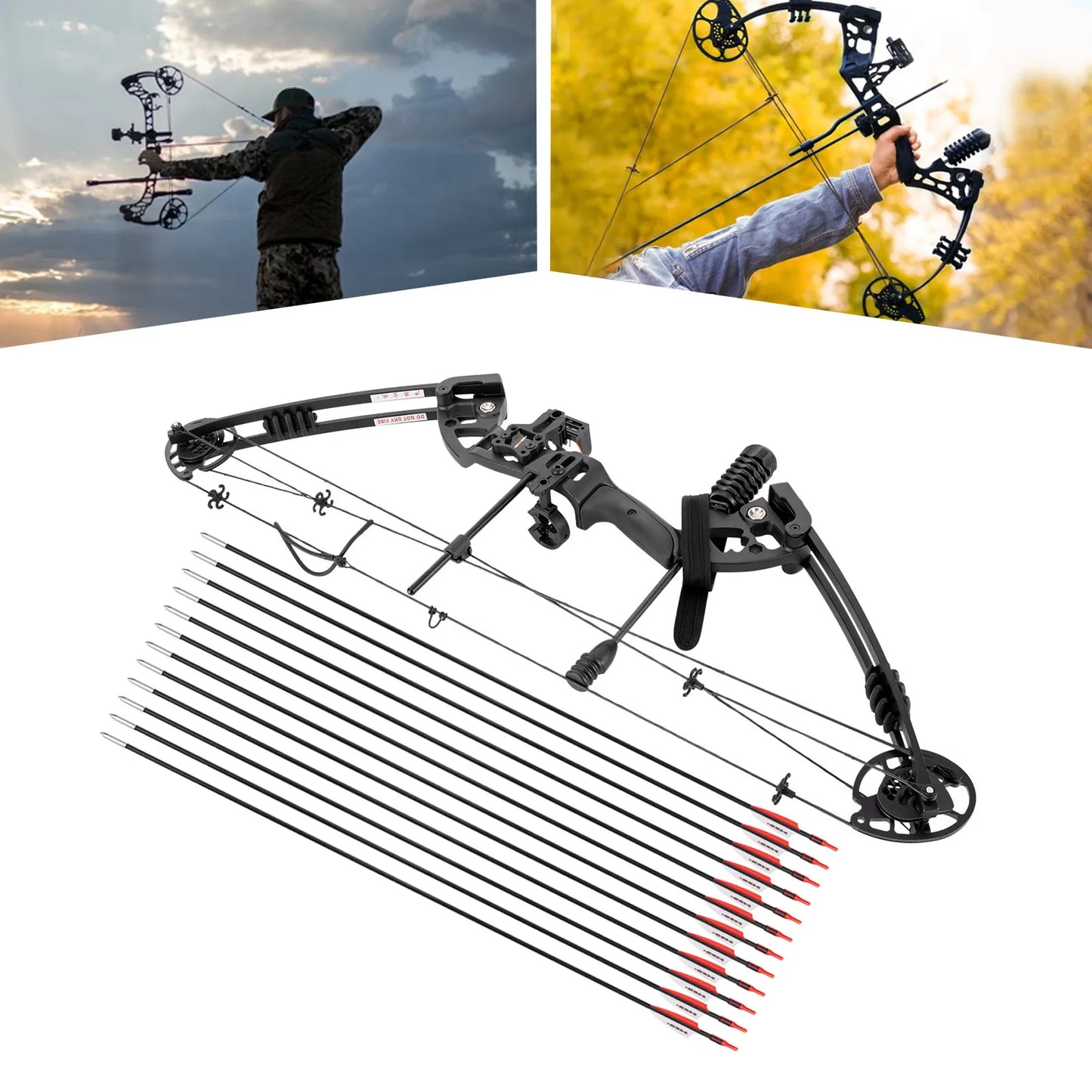 Compound Bow Arrow Set Right Hand Archery Draw Weight 30-55lbs