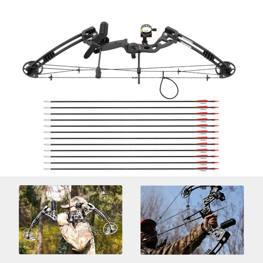 Compound Bow Arrow Set Right Hand Archery Draw Weight 30-55lbs