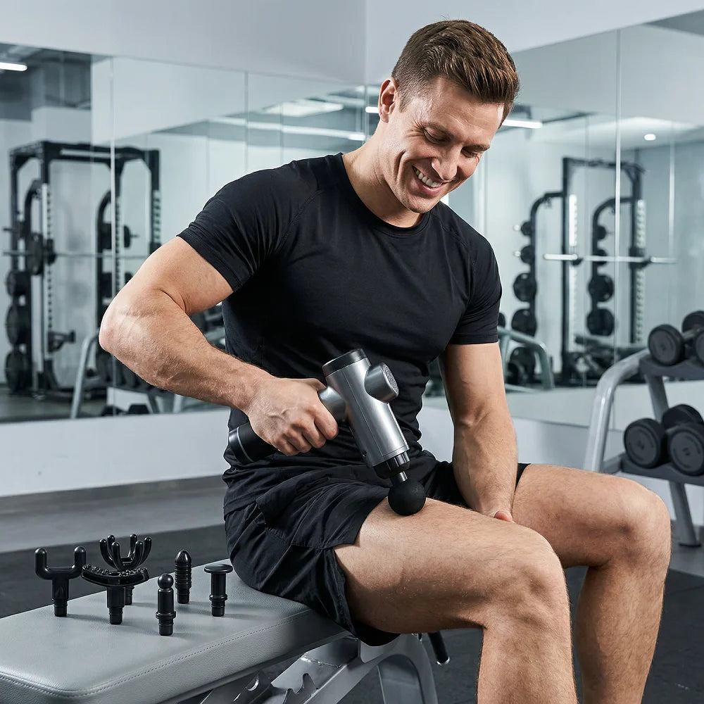 Muscle Recovery Massage Gun With 8 Speeds And Attachments