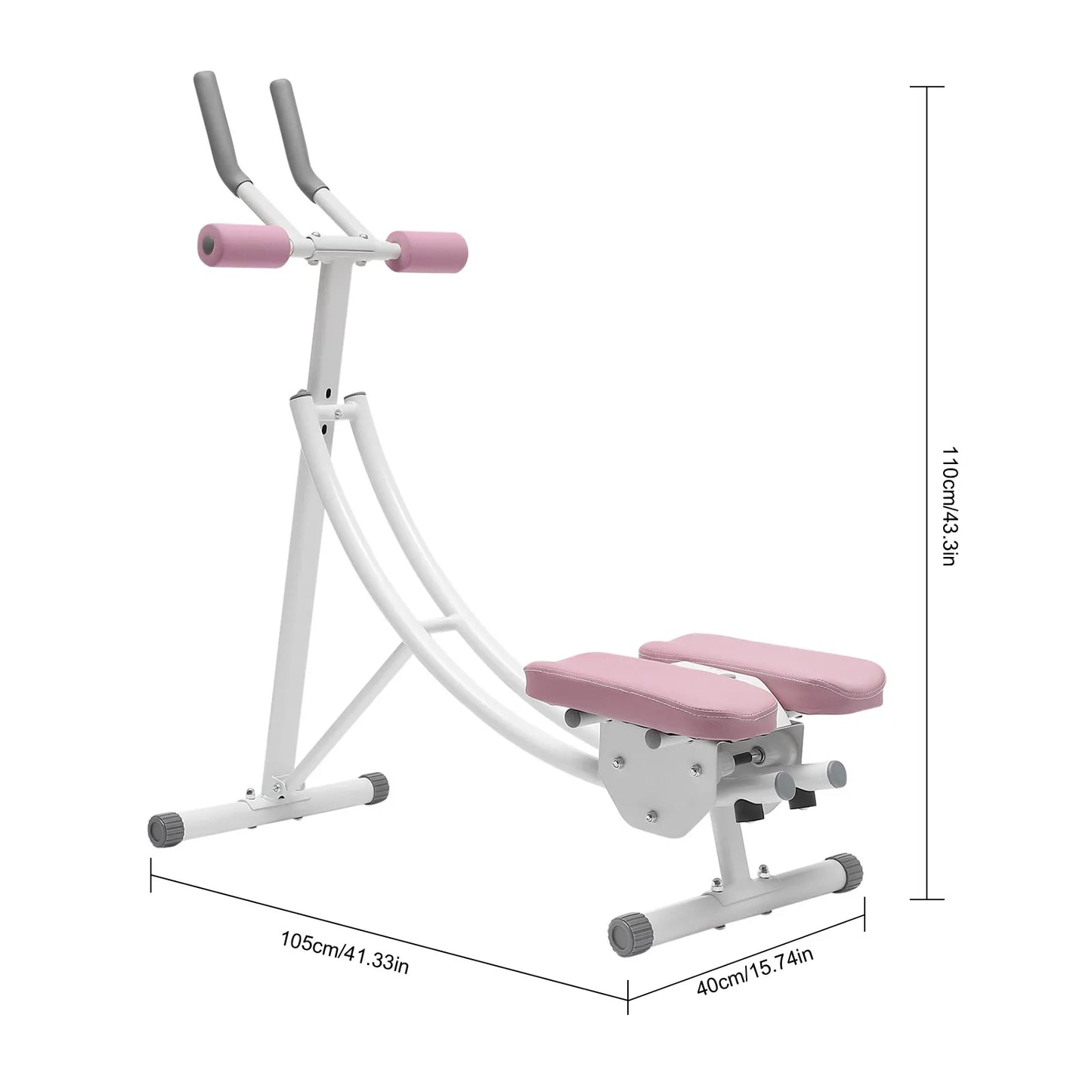 Abdominal Bench With LED Monitor 330lb Capacity
