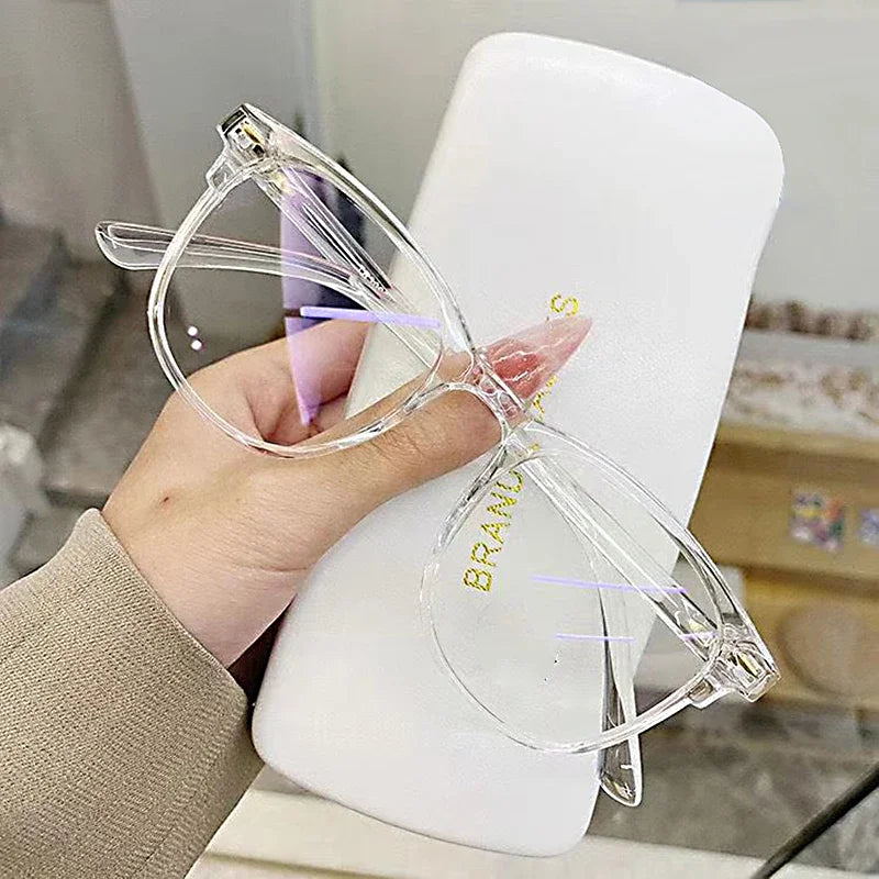 3 Pcs Set Unisex Transparent Anti Blue Light Round Glasses