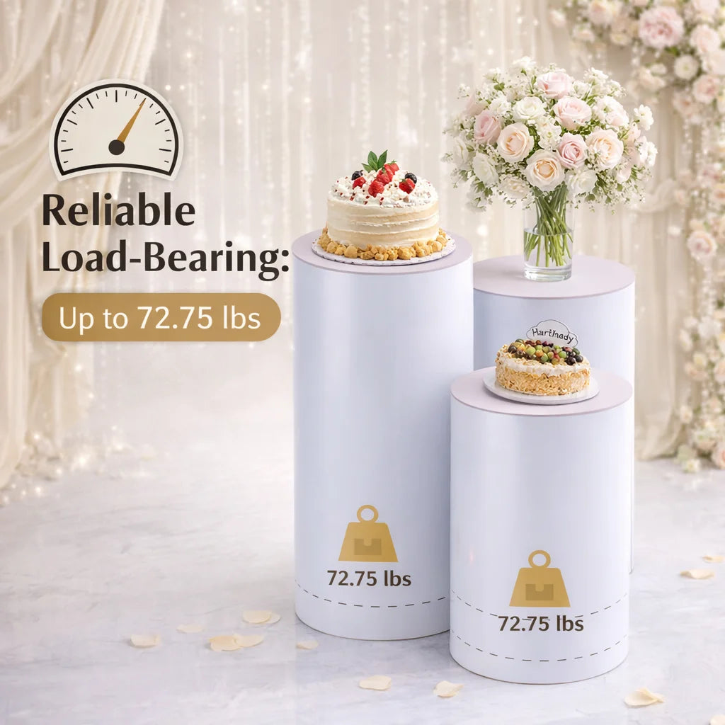 Wedding Round Cylinder Stand Set Acrylic PVC Modern Decor