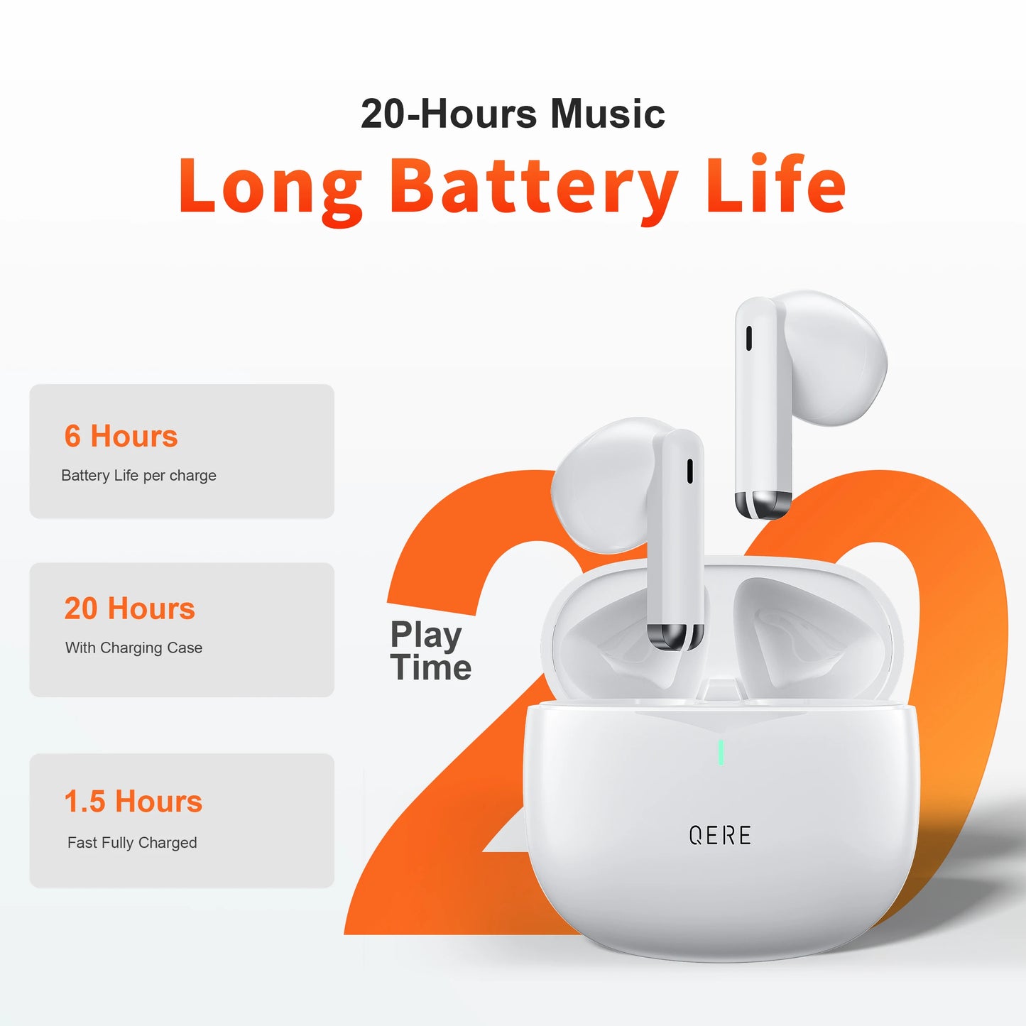 QERE E28 Wireless Earphones TWS Bluetooth 5.3 Low Latency Waterproof