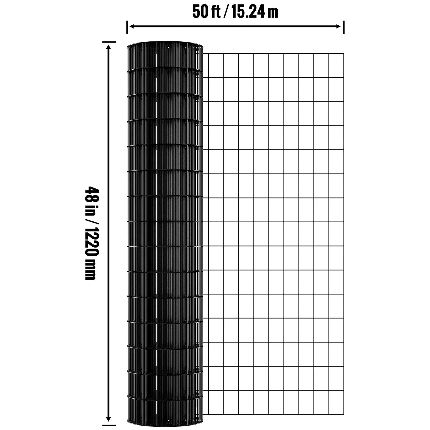 VEVOR Galvanized Vinyl Coated Hardware Cloth Wire Mesh Roll For Poultry Fencing