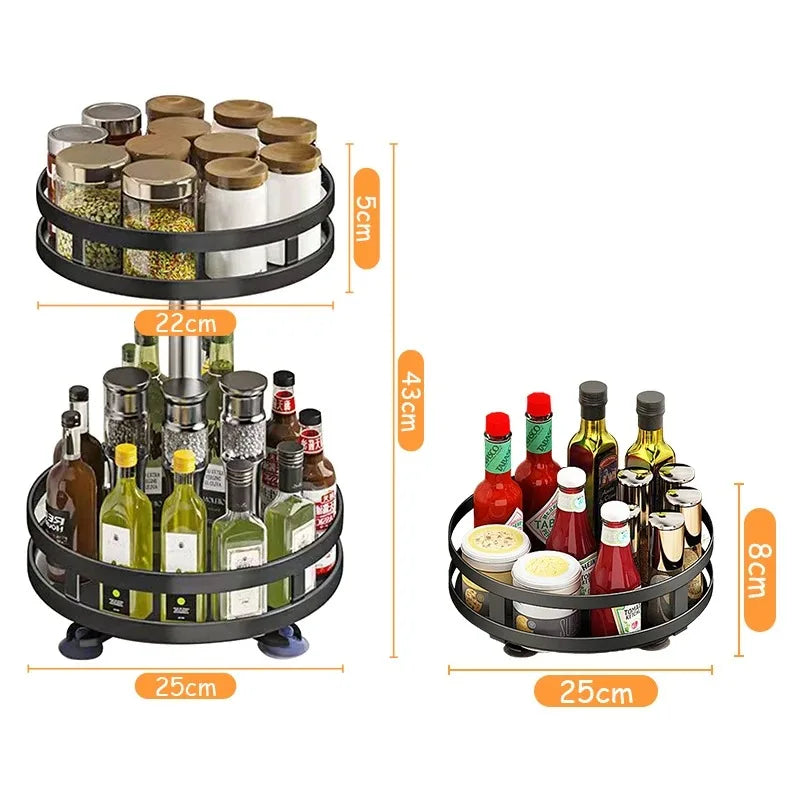 360 Rotating Spice Rack Organizer for Kitchen Seasonings