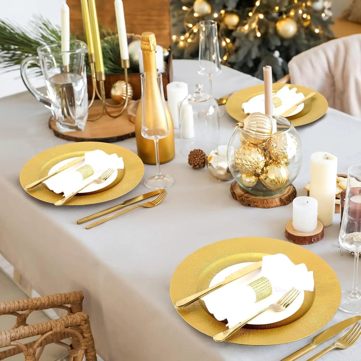 Charger Plates Set 100 Pieces for Weddings and Events