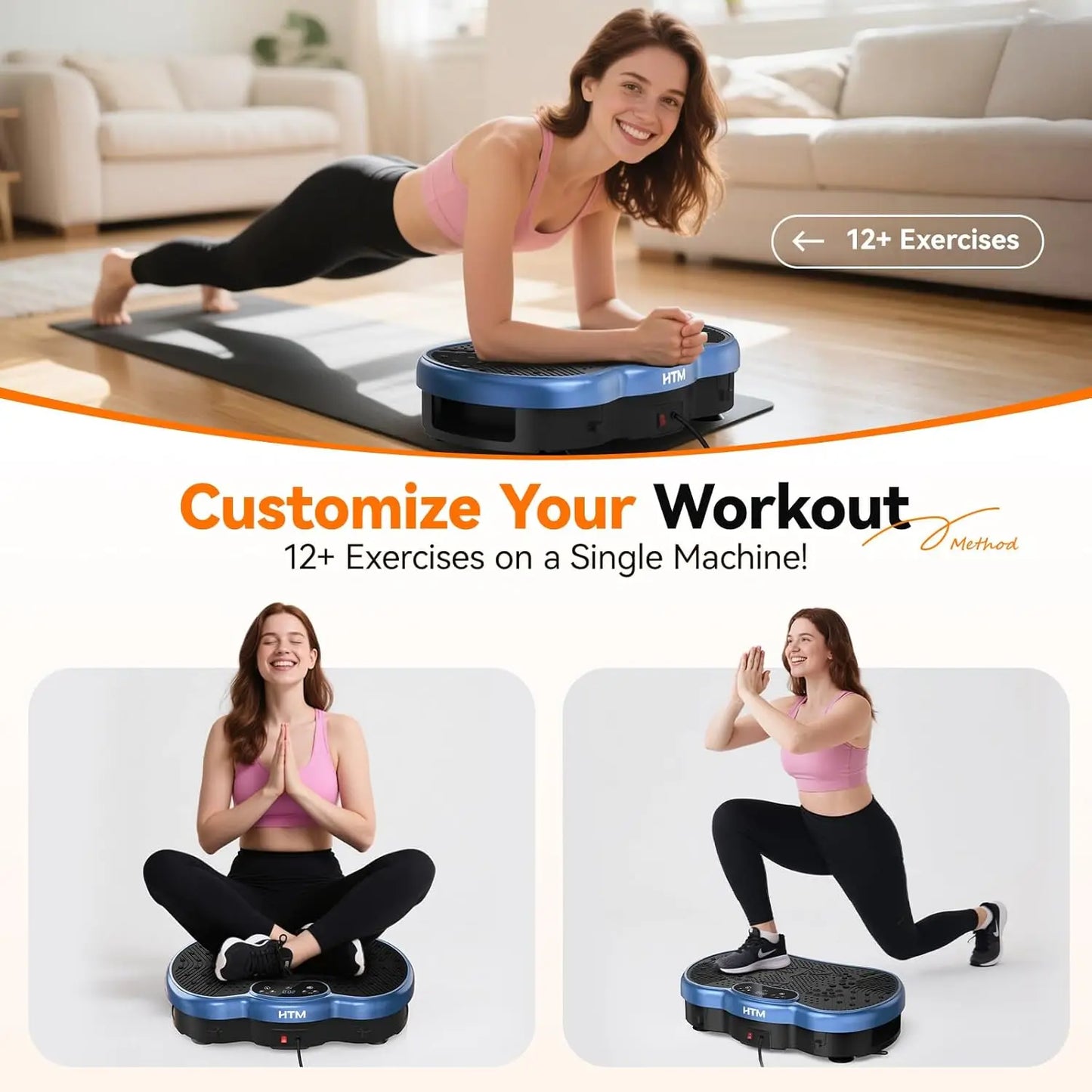 HTMM Fitness Vibration Plate Whole Body Exercise Machine