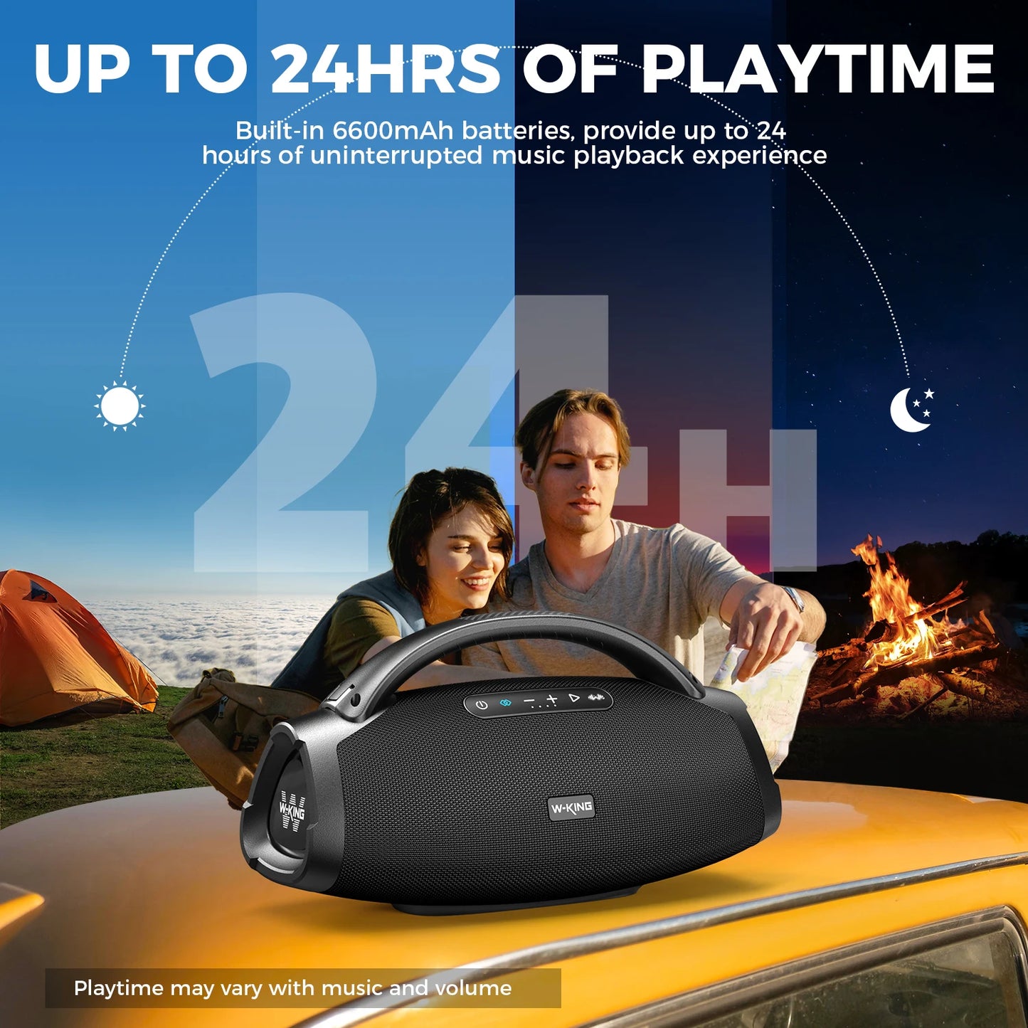 W-King 180W RMS Portable Bluetooth Speaker With IPX7 Waterproof