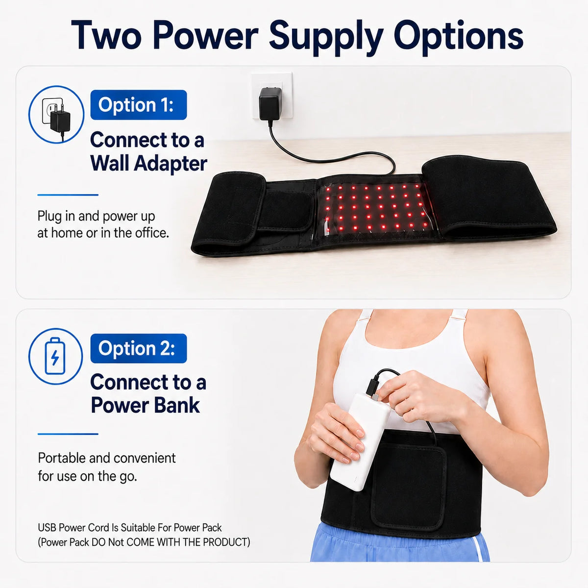 Red Light Therapy Belt For Muscle Relief And Circulation Support