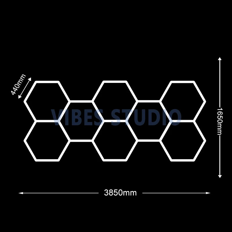 Hexagon LED Garage Light For Workshop And Garage Durable Design