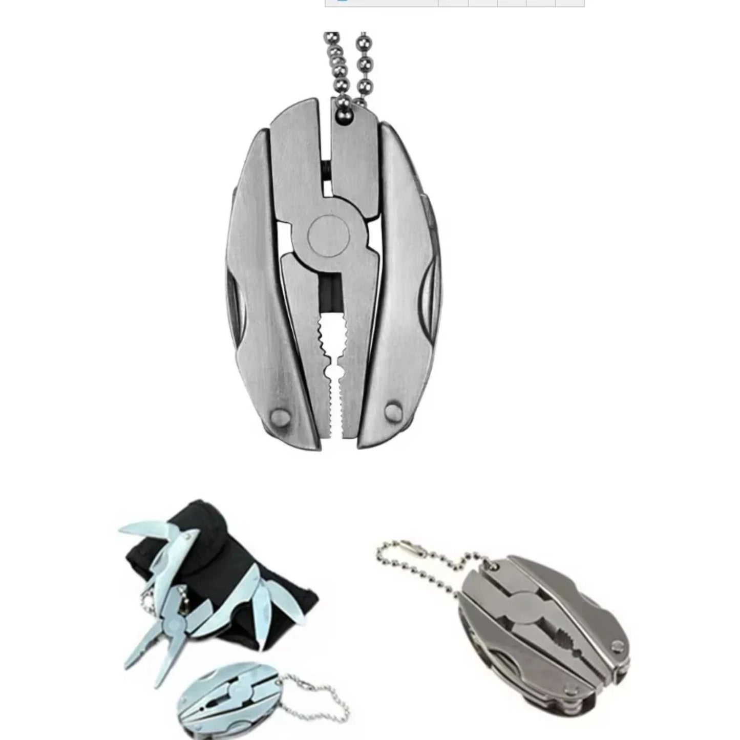 LISME Portable Folding Pliers With Keychain Screwdriver