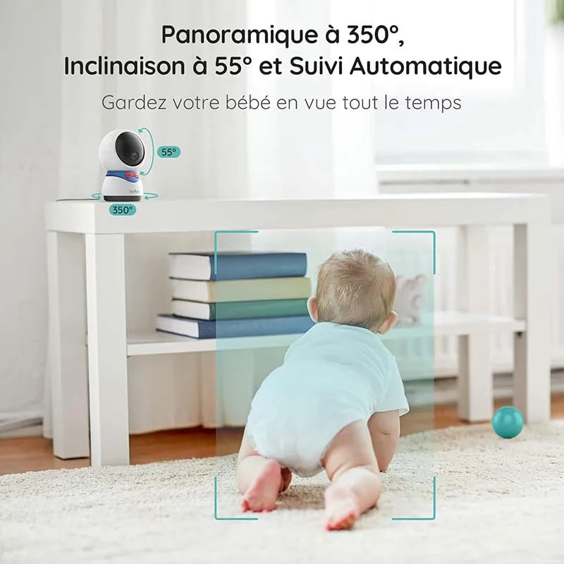 BOIFUN 1080P Baby Monitor With PTZ 355 Degree Auto Tracking