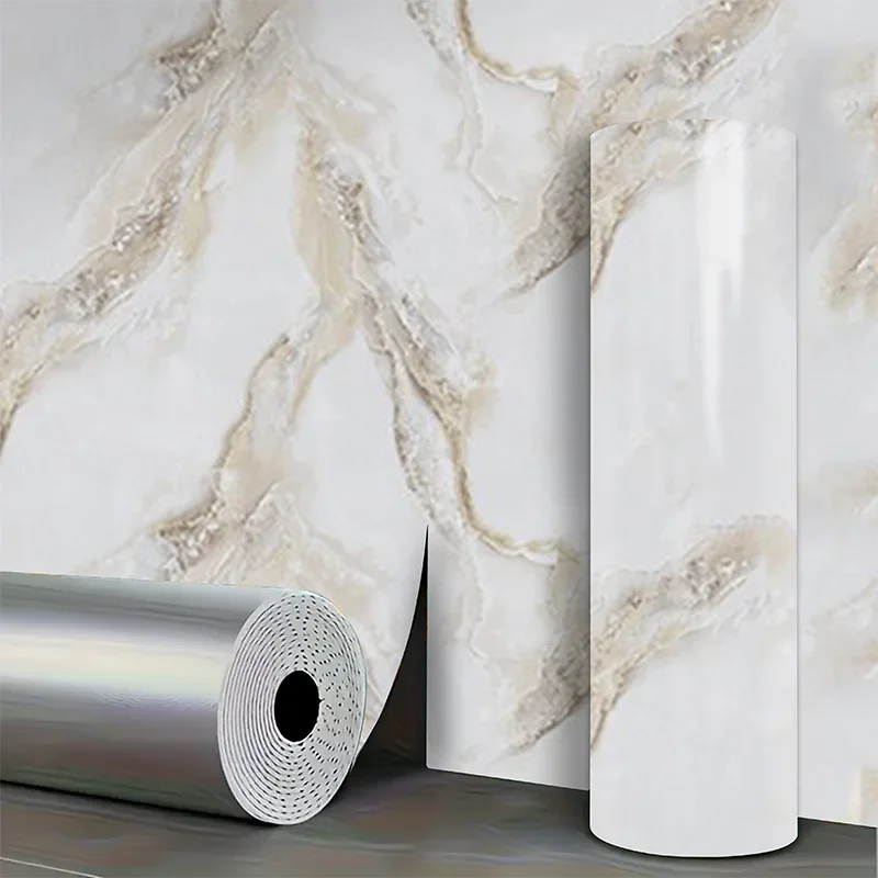 Marble Self-Adhesive PVC Wall Sticker for Living Room Decor
