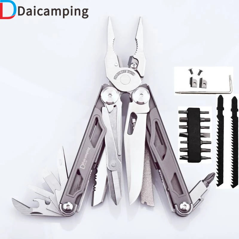 Daicamping DL30 Replaceable Parts Hand Multi Tool Set With Pliers