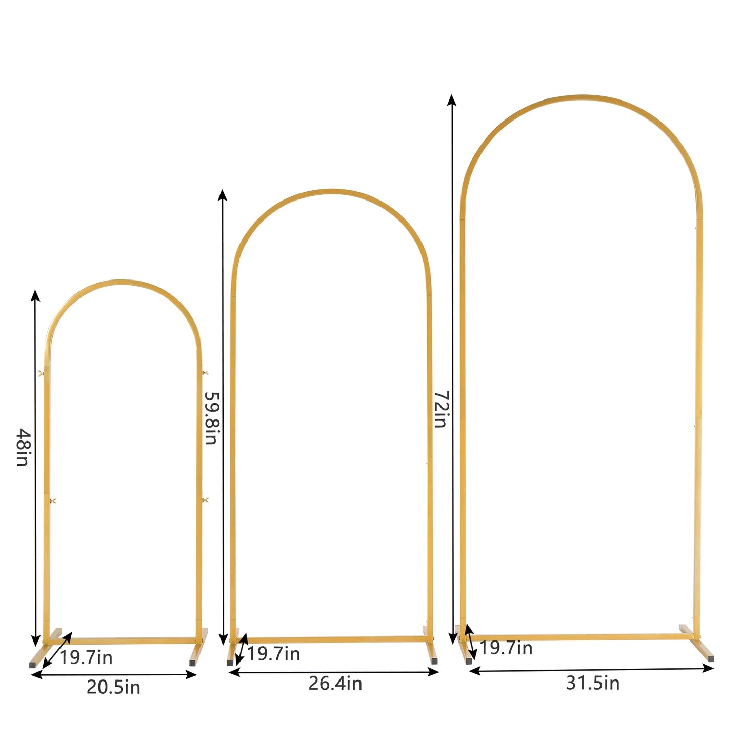 Metal Balloon Arch Bracket 3 Piece Set for Weddings