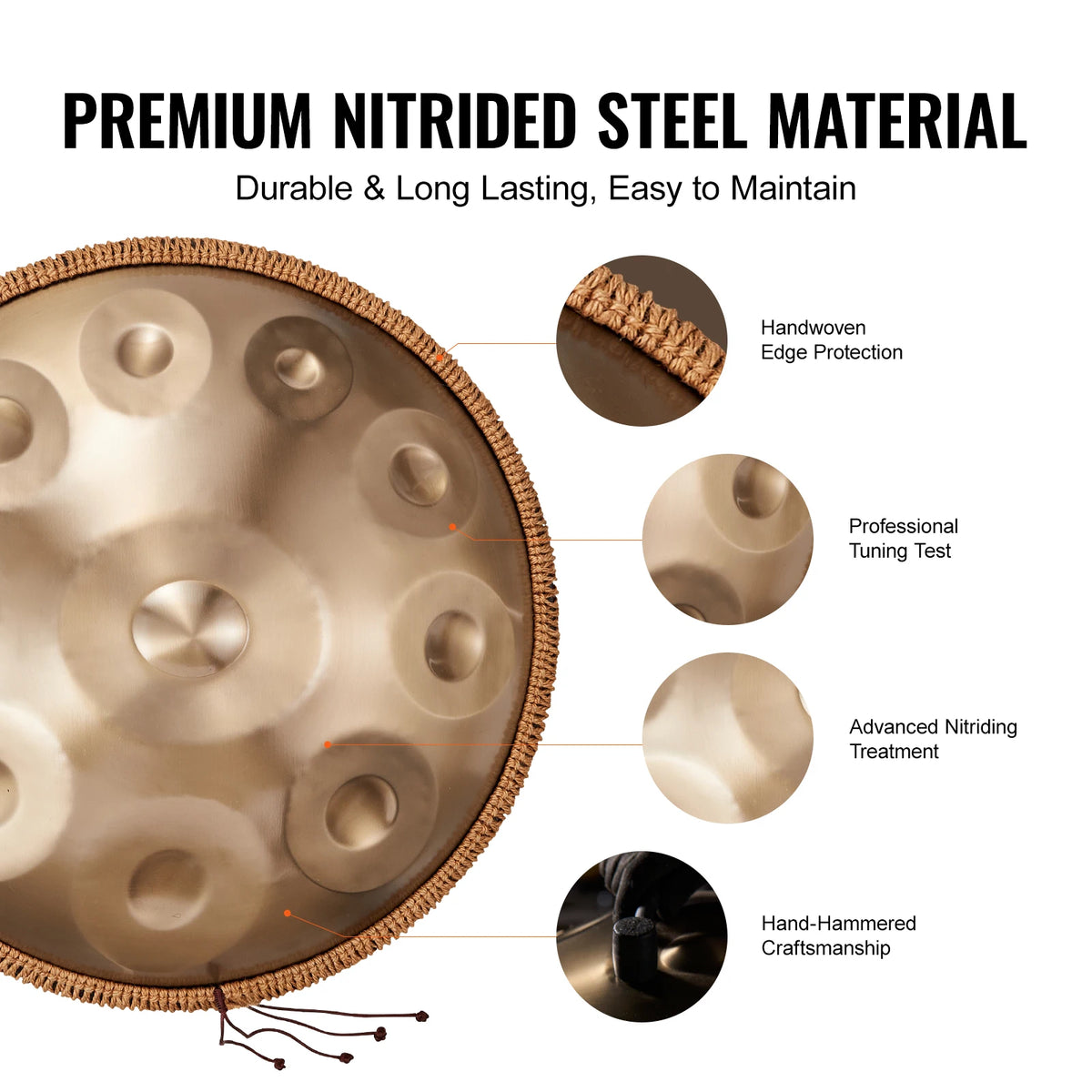 SucceBuy Steel Handpan Drum For Relaxation And Healing Sound